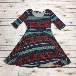 Francesca’s Blue Rain Quilt Dress szM